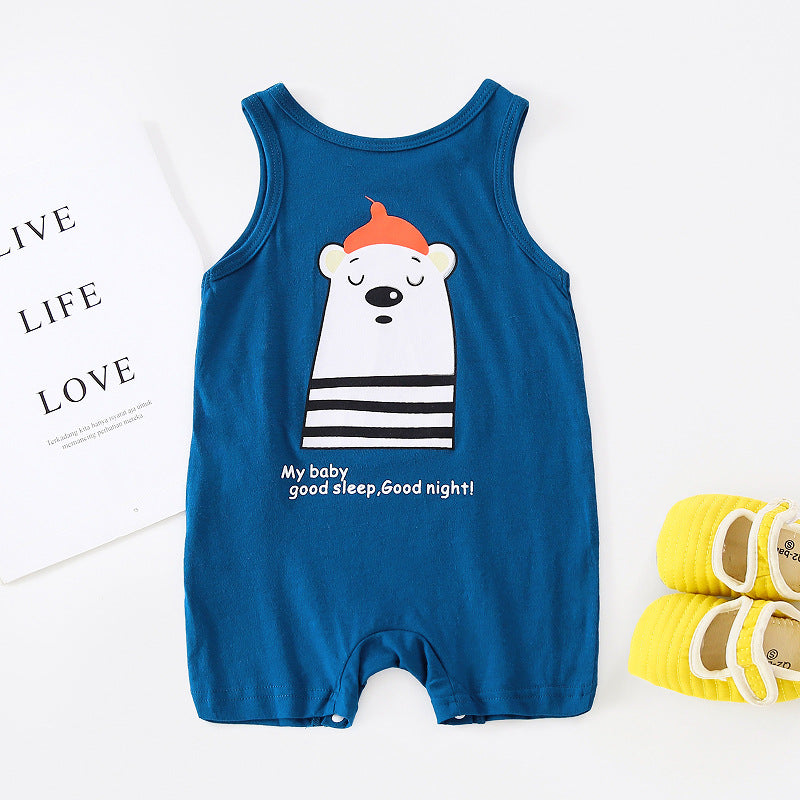 Baby Sleeveless Strap Pants Romper