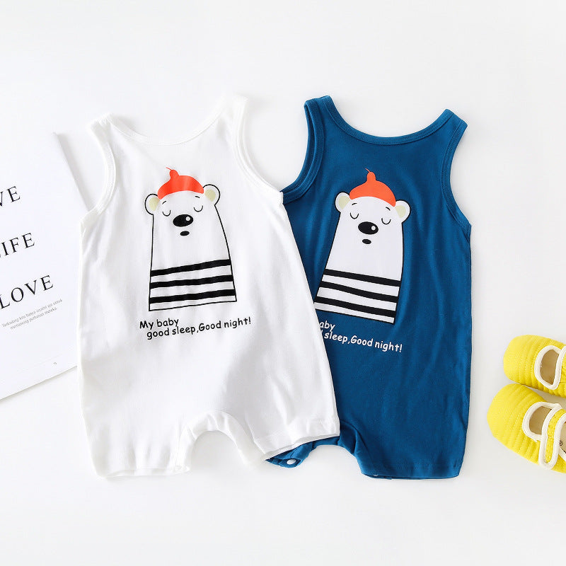 Baby Sleeveless Strap Pants Romper