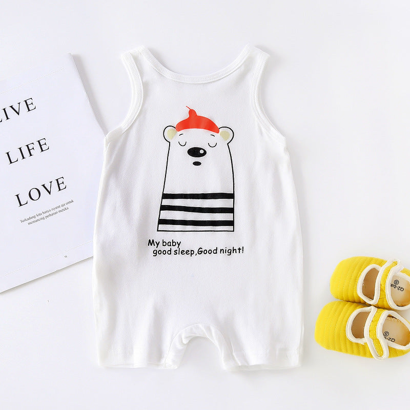 Baby Sleeveless Strap Pants Romper