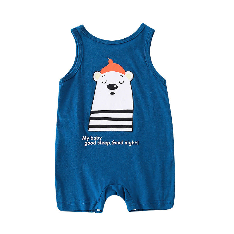 Baby Sleeveless Strap Pants Romper