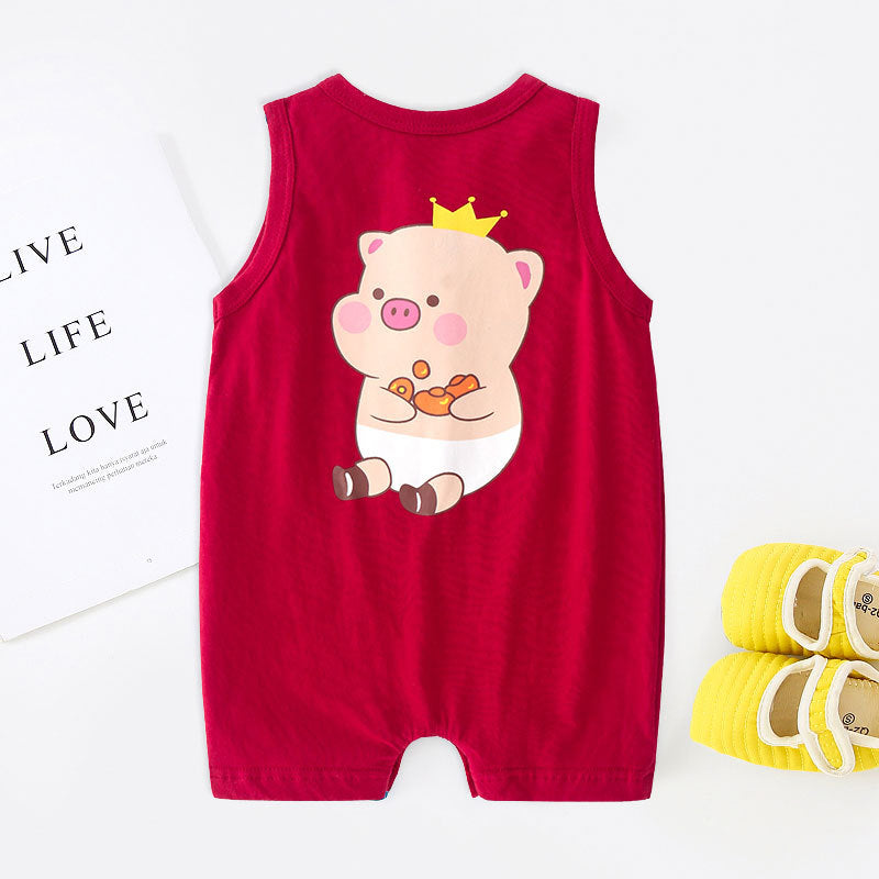 Baby Sleeveless Strap Pants Romper