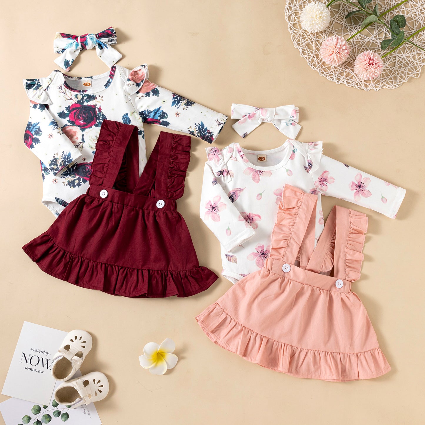 Beautiful Baby Girl Dress 3 pieces