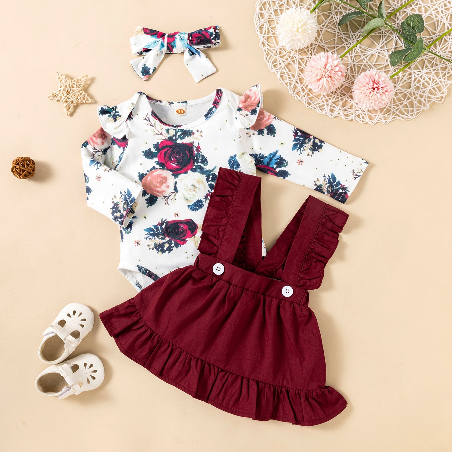 Beautiful Baby Girl Dress 3 pieces